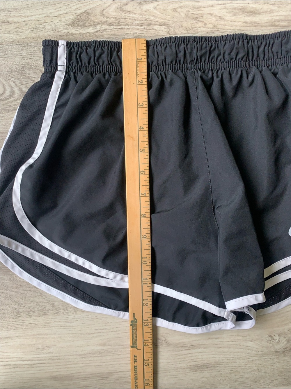 Bundle of 2 Nike Black Running Shorts with White Piping-built in brief lining - Picture 8 of 11